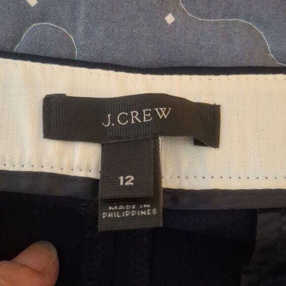J. Crew Navy Trousers Blue size 12 - Picture 2 of 8
